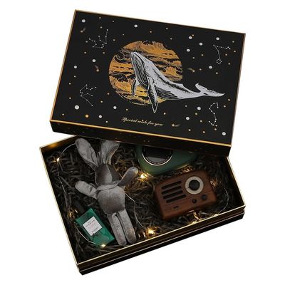 주문 엄밀한 숄더 박스, 갈가리 찢긴 종이 29*21*9.5cm를 가진 2개의 조각 상자