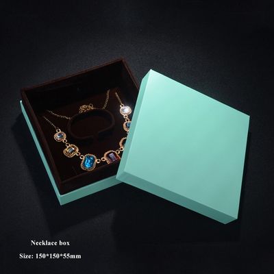 Tiffany 파란 우단 안대기를 가진 주문 포장 보석함 어깨 유형