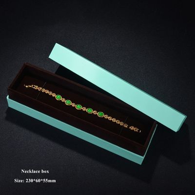 Tiffany 파란 우단 안대기를 가진 주문 포장 보석함 어깨 유형