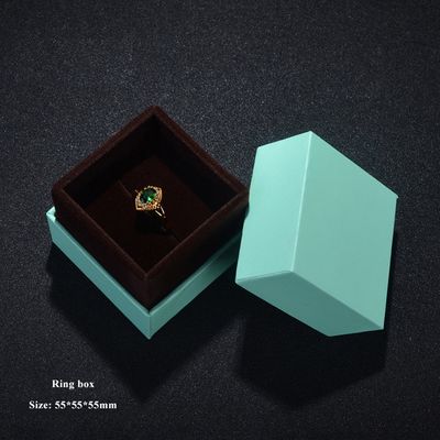 Tiffany 파란 우단 안대기를 가진 주문 포장 보석함 어깨 유형