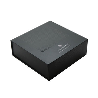 삽입을 가진 OEM 까만 UV 코팅 뜨거운 각인 화장용 선물 상자