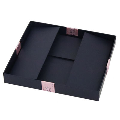 리본 장식을 가진 감색 접을 수 있는 엄밀한 서류상 선물 상자 24*20*10cm