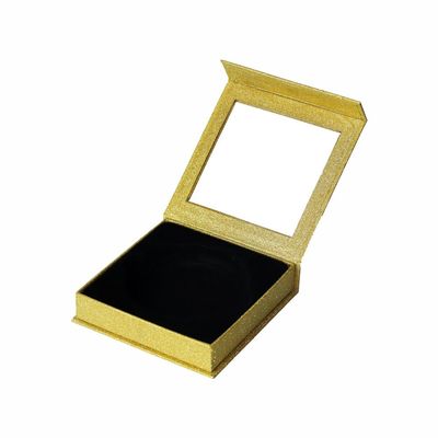 애완 동물 쟁반 빛나는 금을 가진 10*10*3.5cm 투명한 창 엄밀한 서류상 선물 상자
