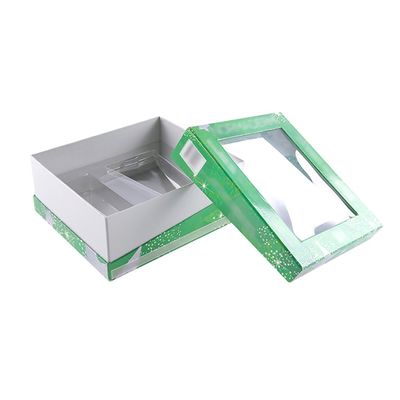 빗변 입술을 가진 ISO9001 녹색 화장용 선물 상자 공간 창