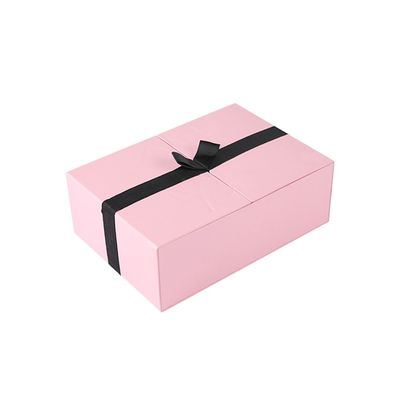 자석 분홍색 OEM는 인쇄 화장용 종이상자, 양쪽으로 여닫는 문 선물 상자 4개 조각을 주문을 받아서 만듭니다