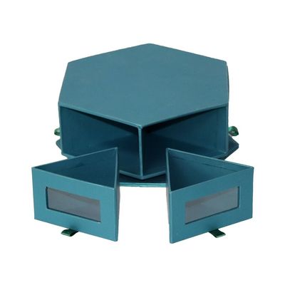 20*17.5*7.7cm 육각형 초콜릿 상자, 제과를 위한 자전 선물 상자 서랍 작풍
