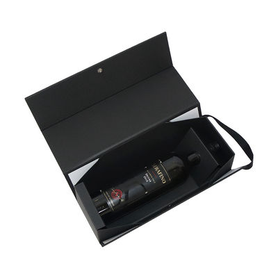 손잡이 매트 검정을 가진 Customizable 스냅 마감 접히는 선물 상자