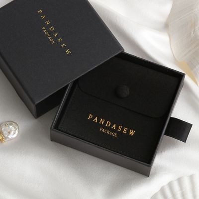 극세사 주머니를 가진 주문품 로고 마분지 보석 포장 상자