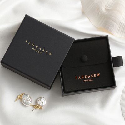 극세사 주머니를 가진 주문품 로고 마분지 보석 포장 상자