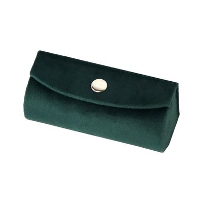ISO9001 증명서를 가진 Handmade 진한 녹색 립스틱 휴대용 케이스 우단